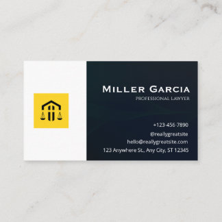 Elegant Lawyer Business Card | Attorney & Legal Visitenkarte
