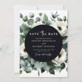Elegant Leaf Eucalyptus Digital Wedding Save The Date (Vorderseite)