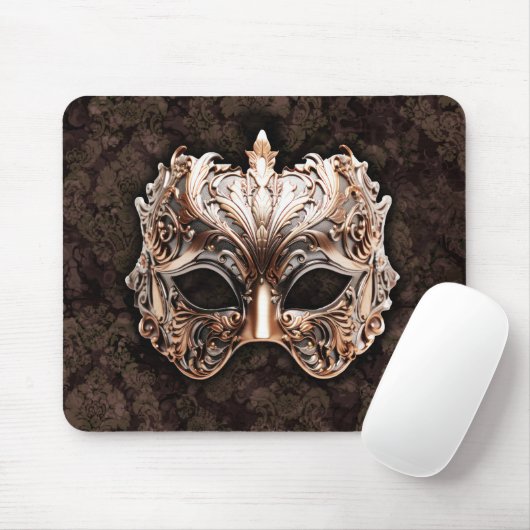 Elegant Leaf-Like Details Mask Mousepad (Mit Mouse)