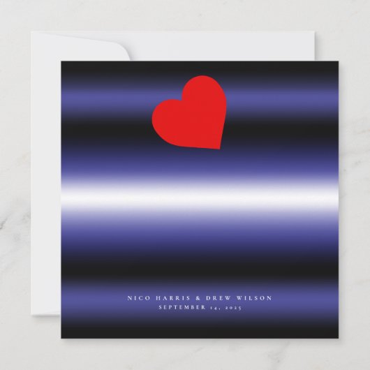 Elegant Leather Pride Wedding Save The Date (Rückseite)