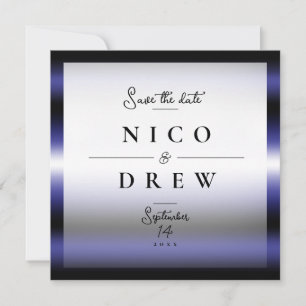 Elegant Leather Pride Wedding Save The Date