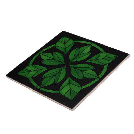 Elegant Leaves Pattern Ceramic Tile Fliese (Seite)