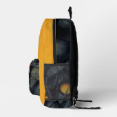 Elegant lebendig Mustard & Black Gray Moderne Bedruckter Rucksack (Rechts)