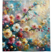Elegant & lebhaft floral - Blütenfarbig blühen Duschvorhang (Vorderseite)