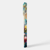 Elegant & lebhaft floral - Blütenfarbig blühen iPhone Hülle (Linke Seite)