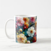 Elegant & lebhaft floral - Blütenfarbig blühen Kaffeetasse (Links)
