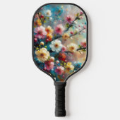 Elegant & lebhaft floral - Blütenfarbig blühen Pickleball Schläger (Vorderseite)