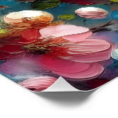Elegant & lebhaft floral - Blütenfarbig blühen Poster (Ecke)