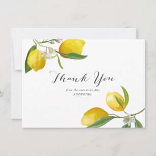 Elegant Lemon Brautparty Vielen Dank Karten
