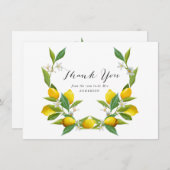 Elegant Lemon Brautparty Vielen Dank Karten (Vorne/Hinten)