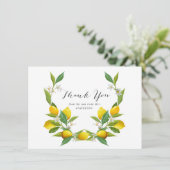 Elegant Lemon Brautparty Vielen Dank Karten (Stehend Vorderseite)