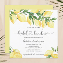 Elegant Lemon Bridal Luncheon Einladung