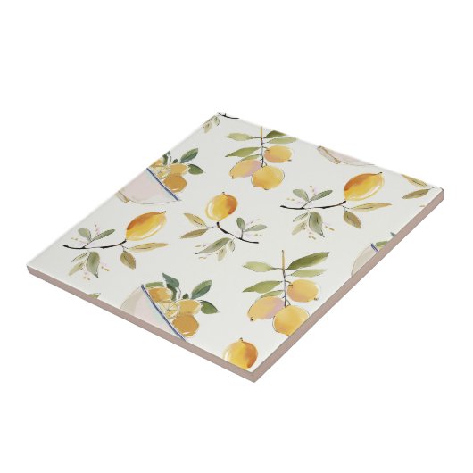 Elegant Lemon Ceramic Tile Fliese (Seite)