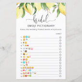 Elegant Lemon Emoji Pictionary Game (Vorderseite)