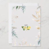 Elegant Lemon Fruits White Floral Wedding Formal Einladung (Rückseite)