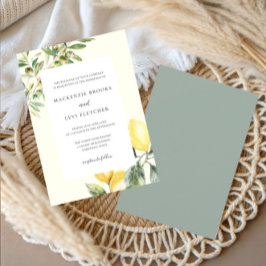 Elegant Lemon Garden Wedding Einladung