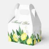 Elegant Lemon Greenery Blossom Brautparty Geschenkschachtel (Rückseite)