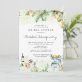 Elegant Lemon Grove Picnic Brautparty Einladung (Stehend Vorderseite)