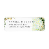 Elegant Lemon Grove | Wedding Address Label (Vorne)