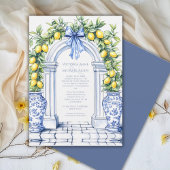 Elegant Lemon Grove Wedding Einladung