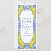 Elegant Lemon Italy Greece Mediterranean Save The Date (Vorderseite)