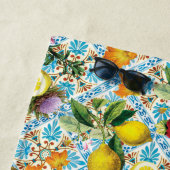 Elegant Lemon Mit Monogramm Strandtuch (Beispiel)