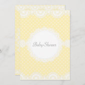 ELEGANT LEMON SPOT BABY SHOWER EINLADUNG (Vorne/Hinten)