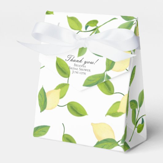 Elegant Lemon Theme Favor Box Geschenkschachtel (Vorderseite)