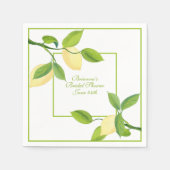 Elegant Lemon Theme Paper Napkin Serviette (Vorderseite)