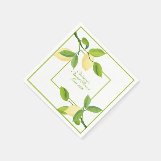 Elegant Lemon Theme Paper Napkin Serviette (Ecke)