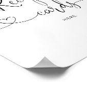 Elegant Lemon verlasse hier Ihre Rezeptkarte Poster (Ecke)