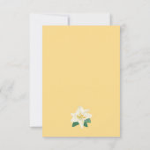 Elegant Lemon Wassercolor RSVP Karte (Rückseite)