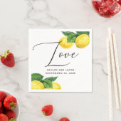 Elegant Lemon Wedding | Citrus Botanisches Party Serviette (Beispiel)