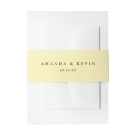 Elegant Lemon Yellow Einladungsbanderole