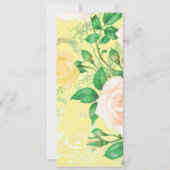 ELEGANT LEMON YELLOW GARDEN WEDING INVITATION EINLADUNG (Rückseite)