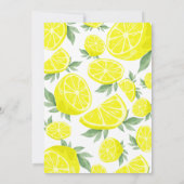 Elegant Lemons Baby Shower Dankeskarte (Rückseite)