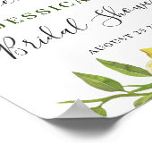 Elegant Lemons Greenerenerity WELCOME BRIDAL SGHOW Poster (Ecke)