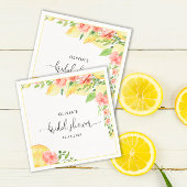 Elegant Lemons Greenery Brautparty Napkins Serviette