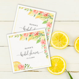 Elegant Lemons Greenery Brautparty Napkins Serviette