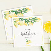 Elegant Lemons Greenery Brautparty Napkins Serviette