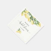 Elegant Lemons Greenery Brautparty Napkins Serviette (Ecke)