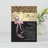 Elegant Leopard Bridal Dusche Einladungen (Stehend Vorderseite)