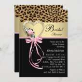 Elegant Leopard Bridal Dusche Einladungen (Vorne/Hinten)