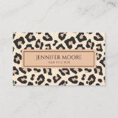 Elegant Leopard Cheetah Print Brown Black Custom Visitenkarte (Vorderseite)