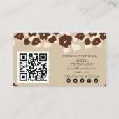 Elegant Leopard Cheetah Visitenkarte (Rückseite)