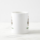 Elegant leopard christmas trees custom name mug kaffeetasse (Mittel)