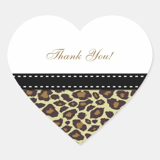 Elegant Leopard Danke Stickers (Vorderseite)