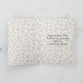 Elegant Leopard Jewel Mother Day Gruß Karte (Innenseite)