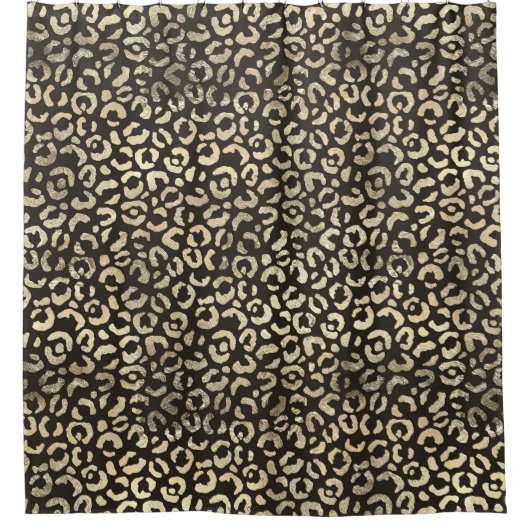 Elegant Leopard Print Duschvorhang (Vorderseite)