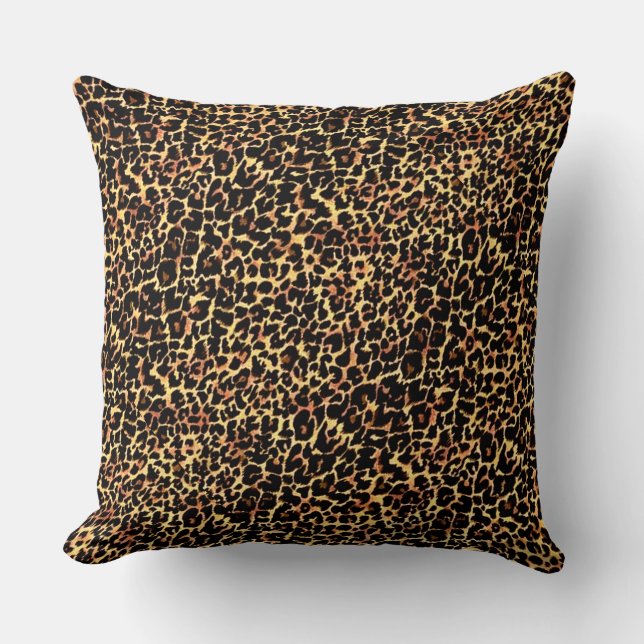Elegant Leopard Print Kissen (Vorderseite)